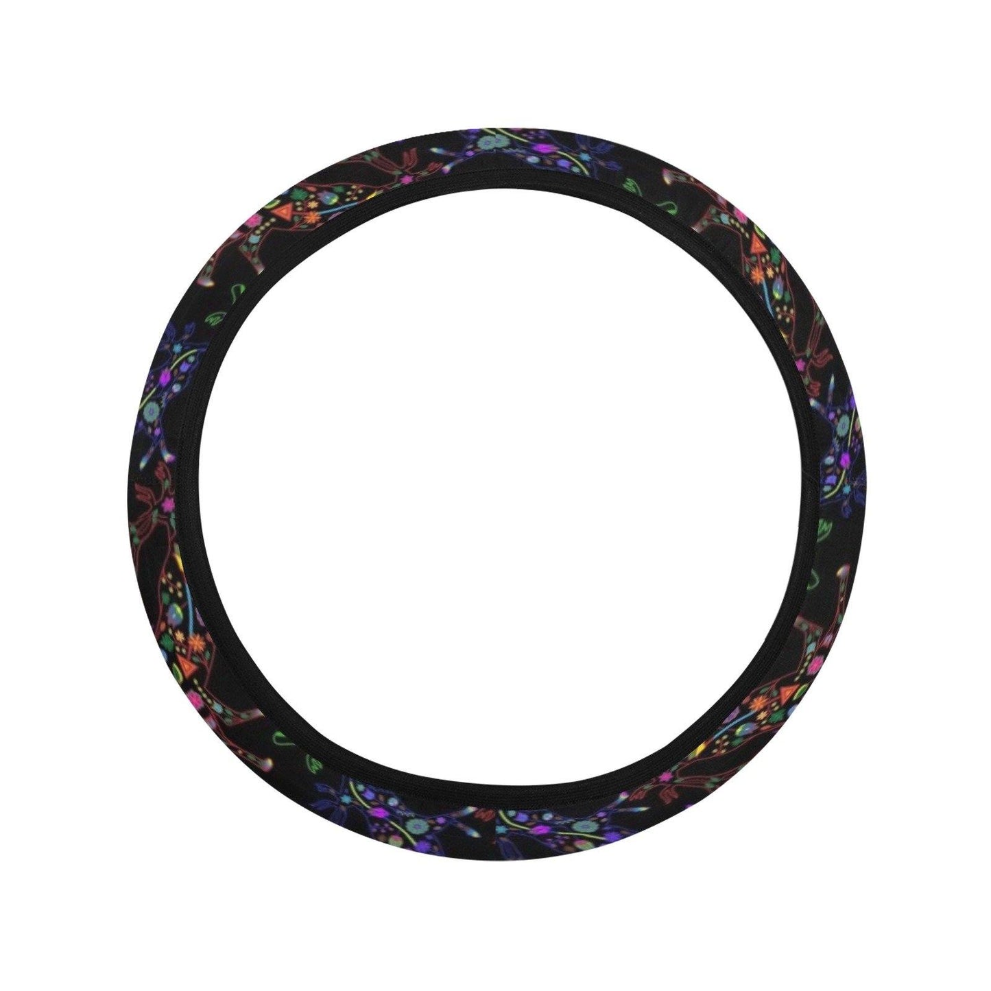 Floral Elk Steering Wheel Cover with Elastic Edge Steering Wheel Cover with Elastic Edge e-joyer 