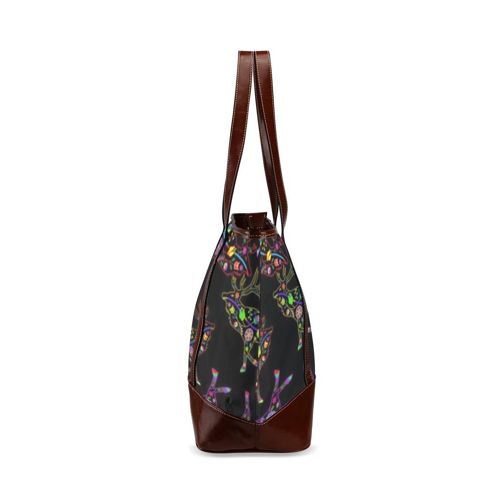 Floral Elk Tote Handbag (Model 1642) handbag e-joyer 