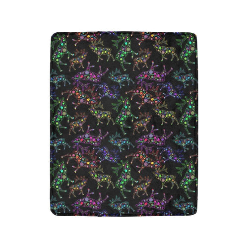 Floral Elk Ultra-Soft Micro Fleece Blanket 40