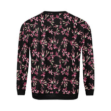 Load image into Gallery viewer, Floral Green Black All Over Print Crewneck Sweatshirt for Men (Model H18) shirt e-joyer 
