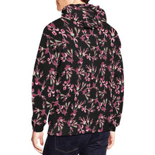 Load image into Gallery viewer, Floral Green Black All Over Print Hoodie for Men (USA Size) (Model H13) All Over Print Hoodie for Men (H13) e-joyer 
