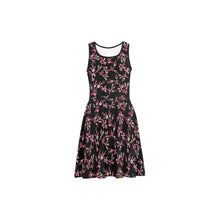 Load image into Gallery viewer, Floral Green Black Atalanta Sundress (Model D04) Atalanta Sundress (D04) e-joyer 
