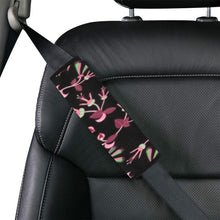 Load image into Gallery viewer, Floral Green Black Car Seat Belt Cover 7&#39;&#39;x12.6&#39;&#39; (Pack of 2) Car Seat Belt Cover 7x12.6 (Pack of 2) e-joyer 
