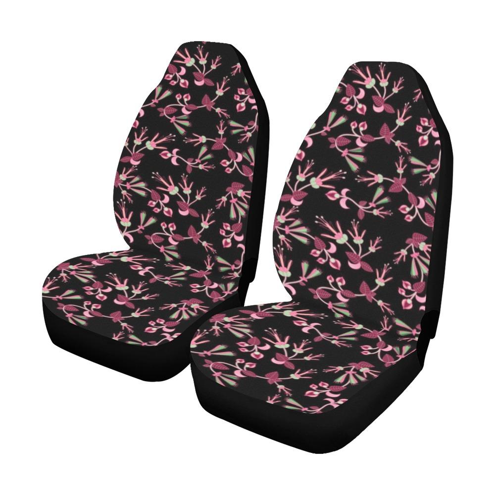 Floral Green Black Car Seat Covers (Set of 2) Car Seat Covers e-joyer 