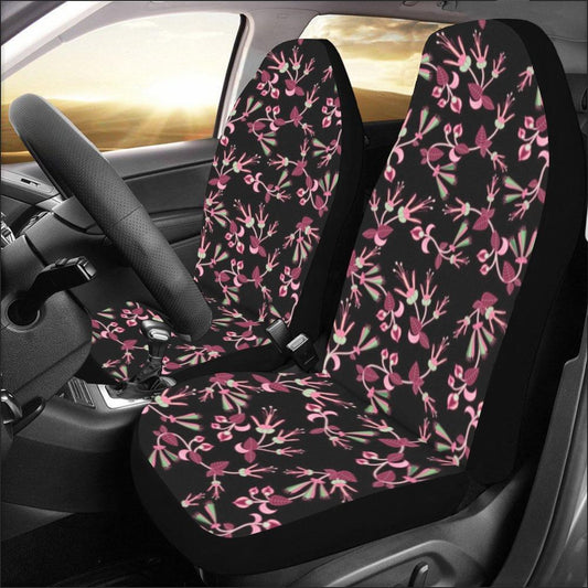 Floral Green Black Car Seat Covers (Set of 2) Car Seat Covers e-joyer 