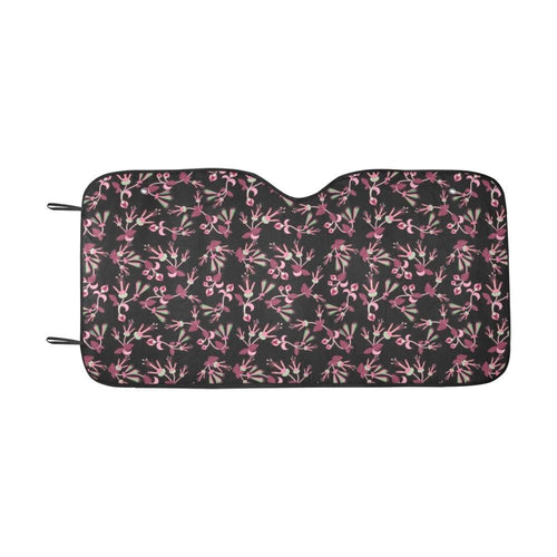 Floral Green Black Car Sun Shade 55