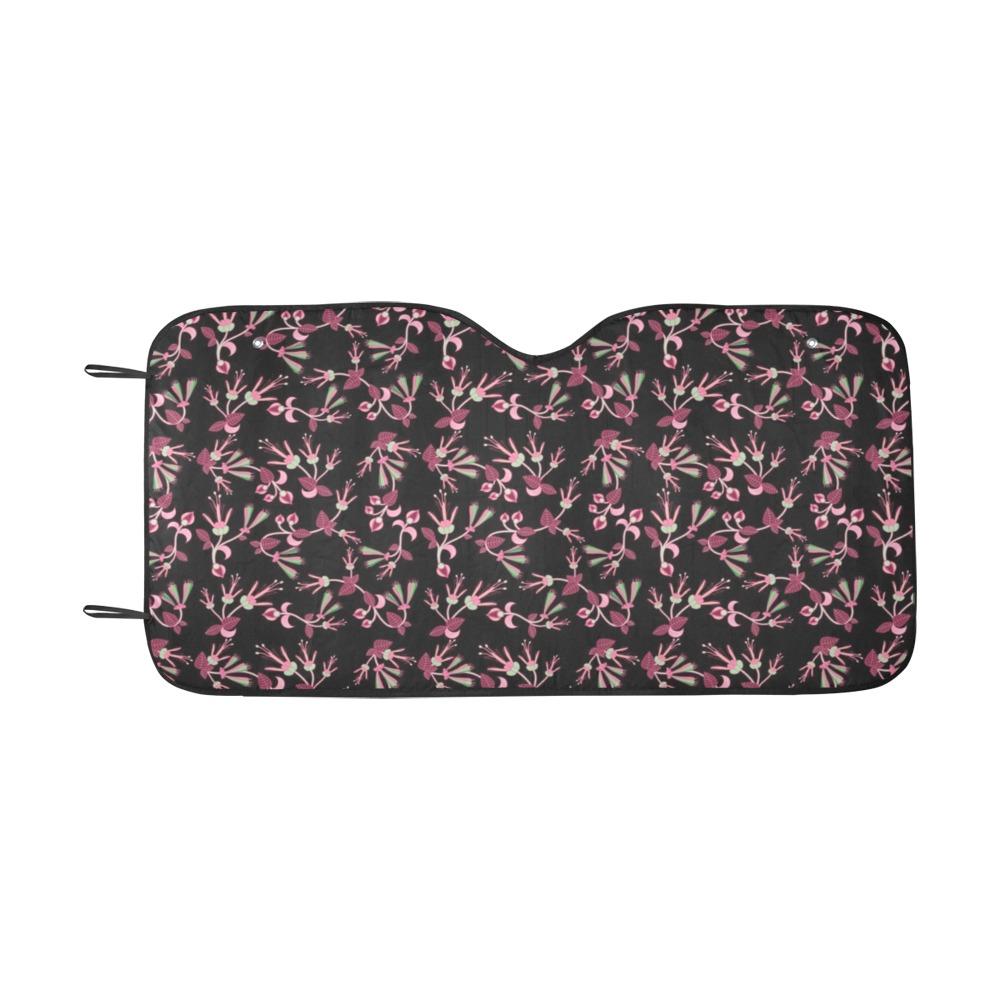 Floral Green Black Car Sun Shade by 49 Dzine