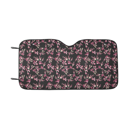 Floral Green Black Car Sun Shade by 49 Dzine
