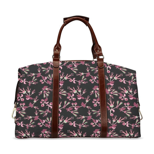 Floral Green Black Classic Travel Bag (Model 1643) Remake Classic Travel Bags (1643) e-joyer 