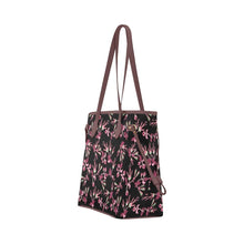 Load image into Gallery viewer, Floral Green Black Clover Canvas Tote Bag (Model 1661) Clover Canvas Tote Bag (1661) e-joyer 
