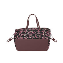 Load image into Gallery viewer, Floral Green Black Clover Canvas Tote Bag (Model 1661) Clover Canvas Tote Bag (1661) e-joyer 
