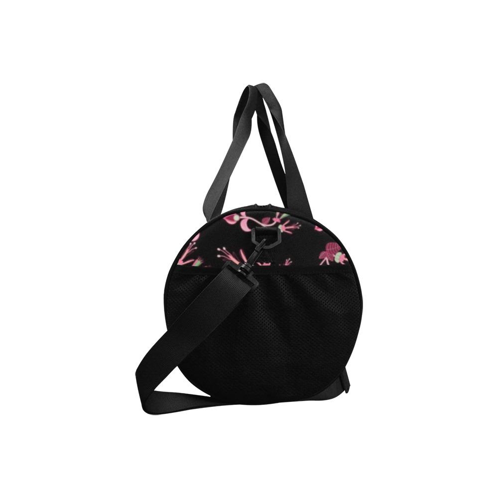 Floral Green Black Duffle Bag (Model 1679) Duffle Bag (1679) e-joyer 