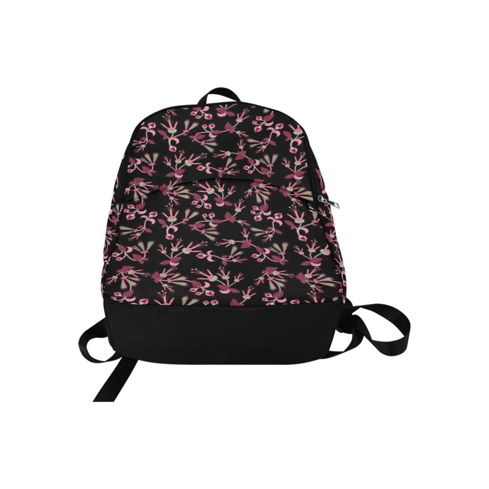 Floral Green Black Fabric Backpack for Adult (Model 1659) Casual Backpack for Adult (1659) e-joyer 