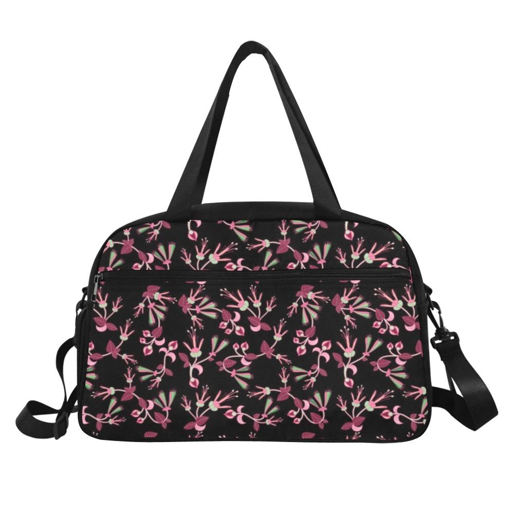 Floral Green Black Fitness Handbag (Model 1671) Fitness Handbag (1671) e-joyer 