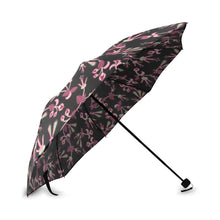 Load image into Gallery viewer, Floral Green Black Foldable Umbrella (Model U01) Foldable Umbrella e-joyer 
