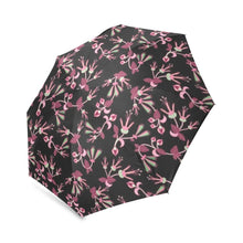 Load image into Gallery viewer, Floral Green Black Foldable Umbrella (Model U01) Foldable Umbrella e-joyer 
