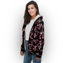 Load image into Gallery viewer, Floral Green Black Sherpa Hoodie hoodie Herman 
