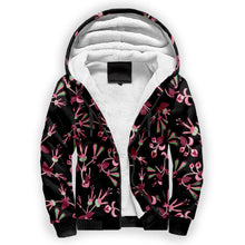 Load image into Gallery viewer, Floral Green Black Sherpa Hoodie hoodie Herman 
