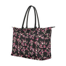 Load image into Gallery viewer, Floral Green Black Single-Shoulder Lady Handbag (Model 1714) bag e-joyer 
