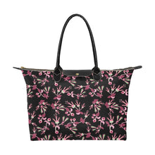 Load image into Gallery viewer, Floral Green Black Single-Shoulder Lady Handbag (Model 1714) bag e-joyer 
