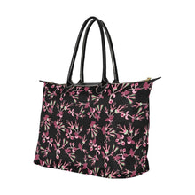 Load image into Gallery viewer, Floral Green Black Single-Shoulder Lady Handbag (Model 1714) bag e-joyer 
