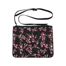 Load image into Gallery viewer, Floral Green Black Slim Clutch Bag (Model 1668) Slim Clutch Bags (1668) e-joyer 
