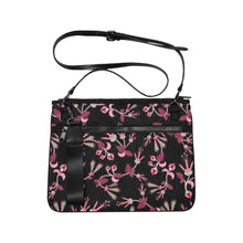 Load image into Gallery viewer, Floral Green Black Slim Clutch Bag (Model 1668) Slim Clutch Bags (1668) e-joyer 
