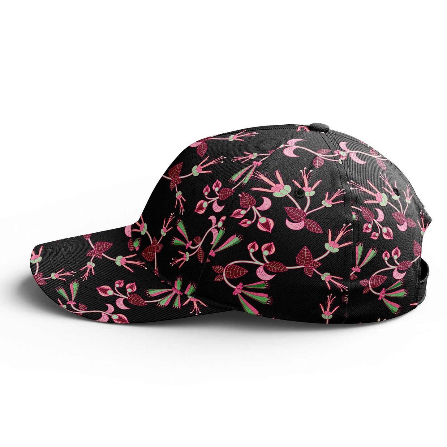 Floral Green Black Snapback Hat hat Herman 