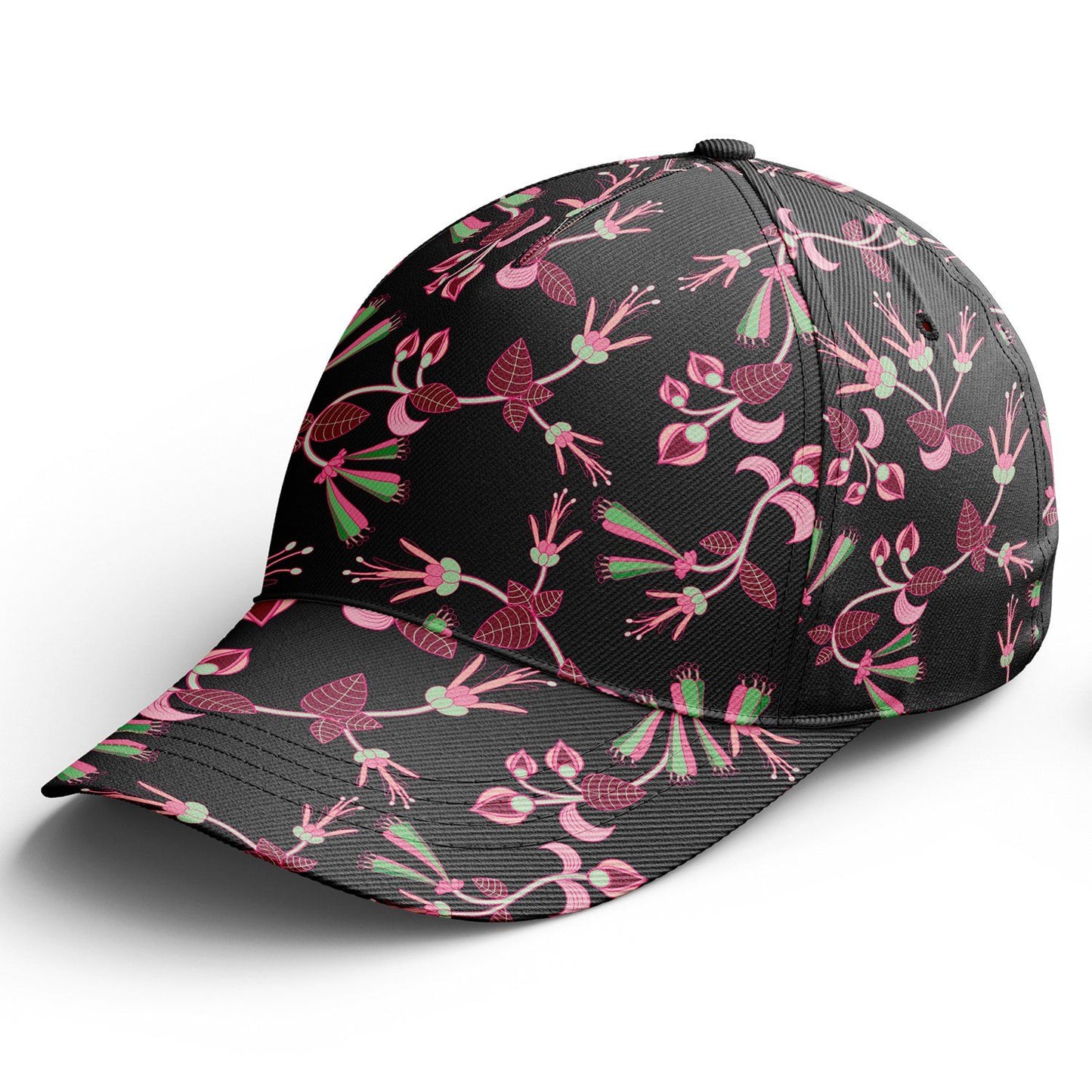 Floral Green Black Snapback Hat hat Herman 