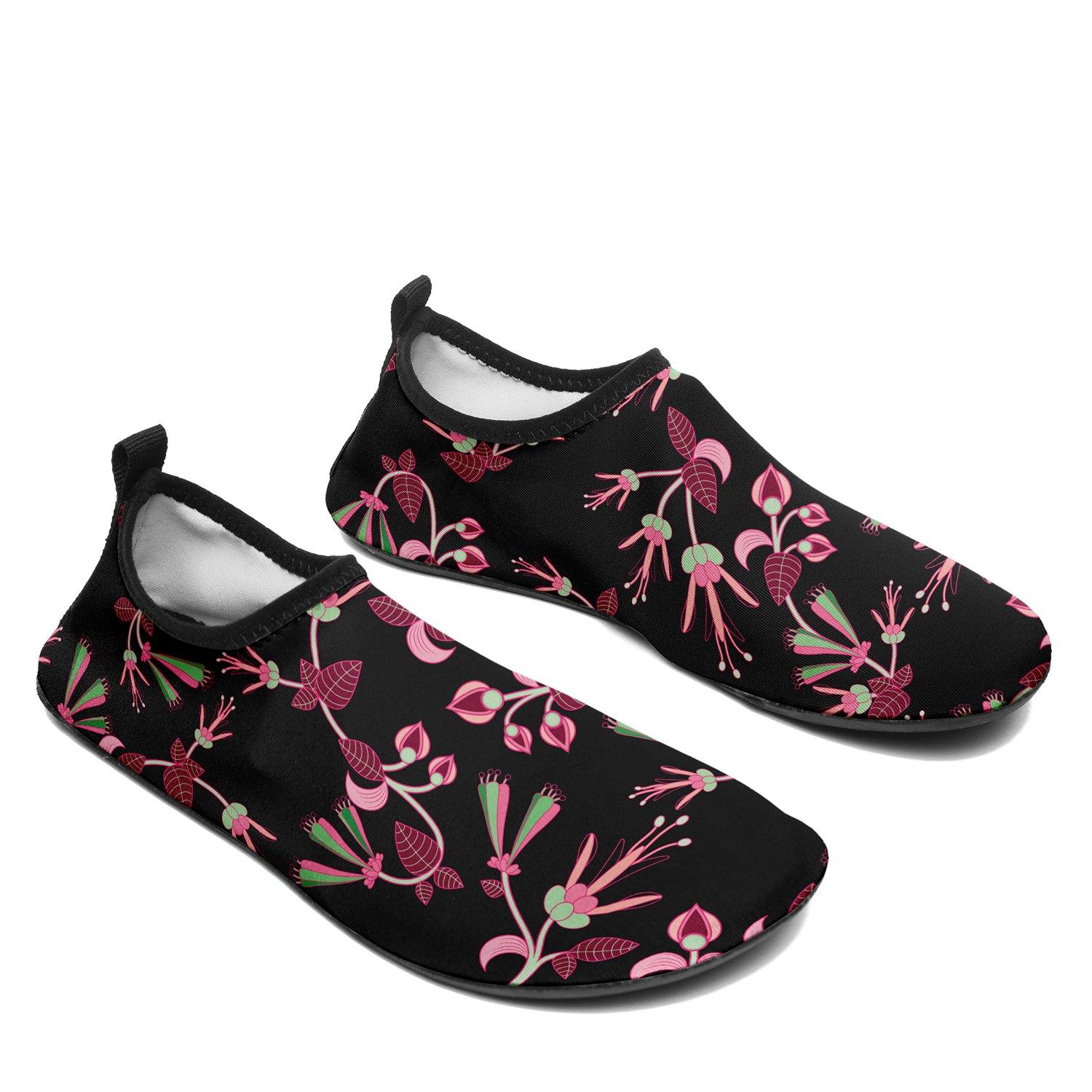 Floral Green Black Sockamoccs Slip On Shoes Herman 