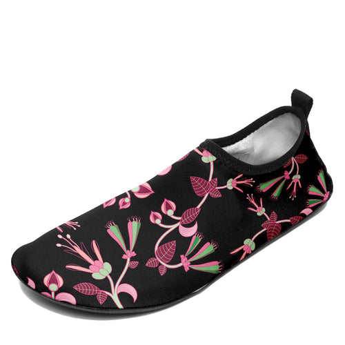 Floral Green Black Sockamoccs Slip On Shoes Herman 