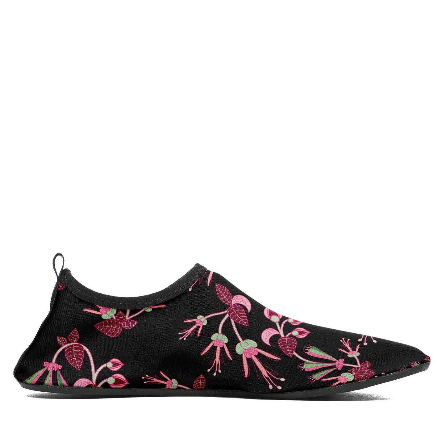 Floral Green Black Sockamoccs Slip On Shoes Herman 