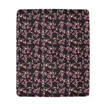 Load image into Gallery viewer, Floral Green Black Ultra-Soft Micro Fleece Blanket 50&quot;x60&quot; Ultra-Soft Blanket 50&#39;&#39;x60&#39;&#39; e-joyer 
