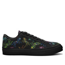 Load image into Gallery viewer, Floral Horse Aapisi Low Top Canvas Shoes Black Sole aapisi Herman 
