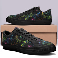 Load image into Gallery viewer, Floral Horse Aapisi Low Top Canvas Shoes Black Sole aapisi Herman 
