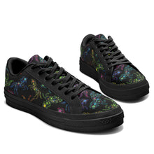 Load image into Gallery viewer, Floral Horse Aapisi Low Top Canvas Shoes Black Sole aapisi Herman 
