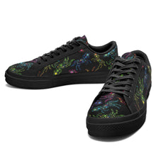 Load image into Gallery viewer, Floral Horse Aapisi Low Top Canvas Shoes Black Sole aapisi Herman 
