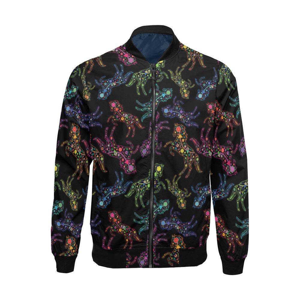 Floral Horse All Over Print Bomber Jacket for Men (Model H19) All Over Print Bomber Jacket for Men (H19) e-joyer 