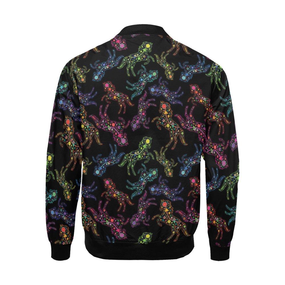 Floral Horse All Over Print Bomber Jacket for Men (Model H19) All Over Print Bomber Jacket for Men (H19) e-joyer 