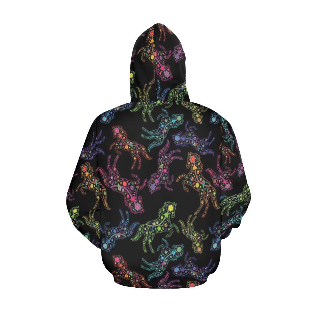 Floral Horse All Over Print Hoodie for Men (USA Size) (Model H13) All Over Print Hoodie for Men (H13) e-joyer 