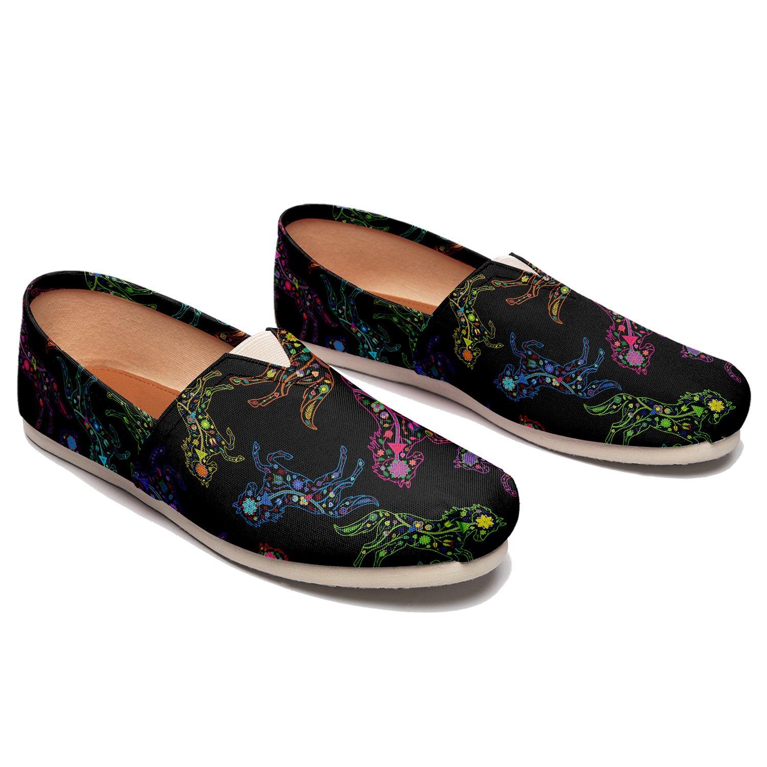 Floral Horse Casual Unisex Slip On Shoe Herman 