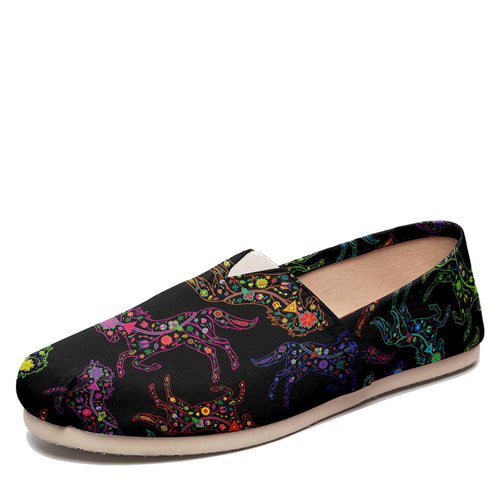 Floral Horse Casual Unisex Slip On Shoe Herman 