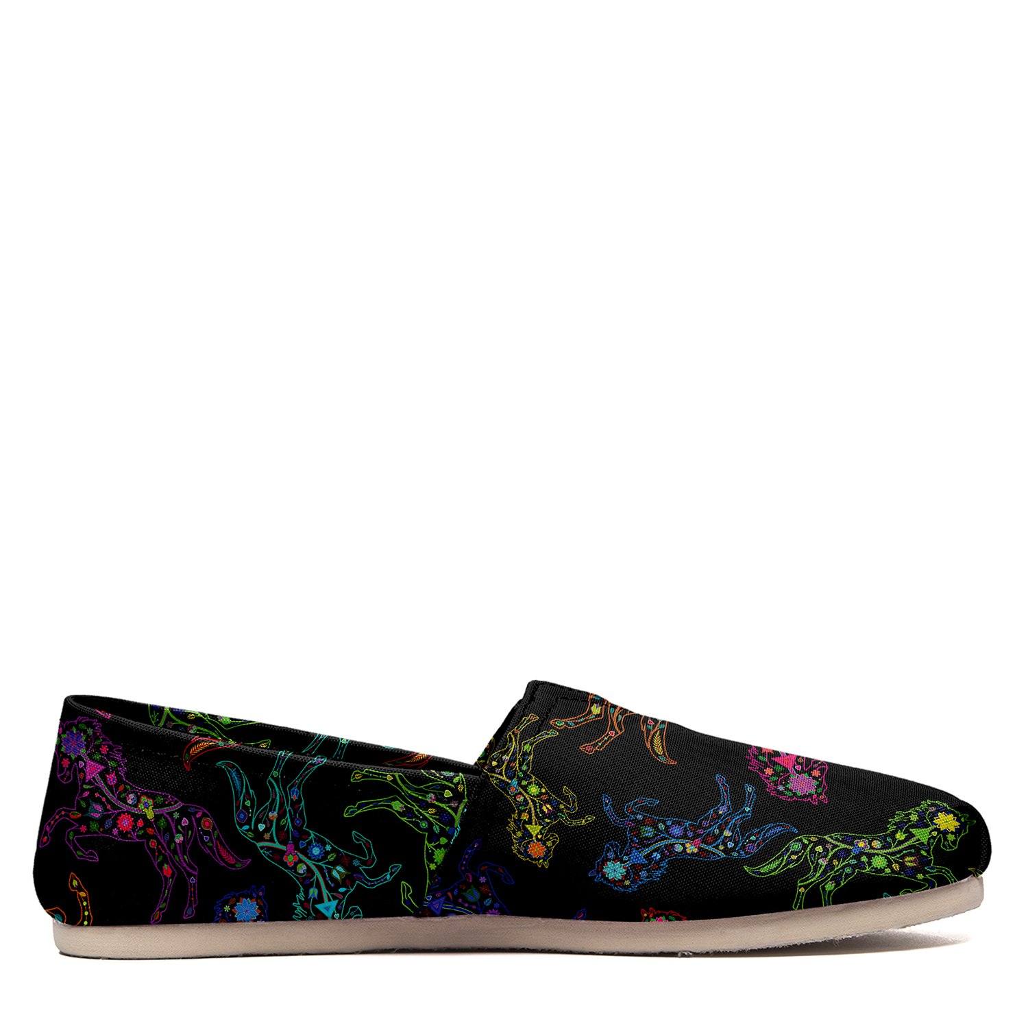 Floral Horse Casual Unisex Slip On Shoe Herman 