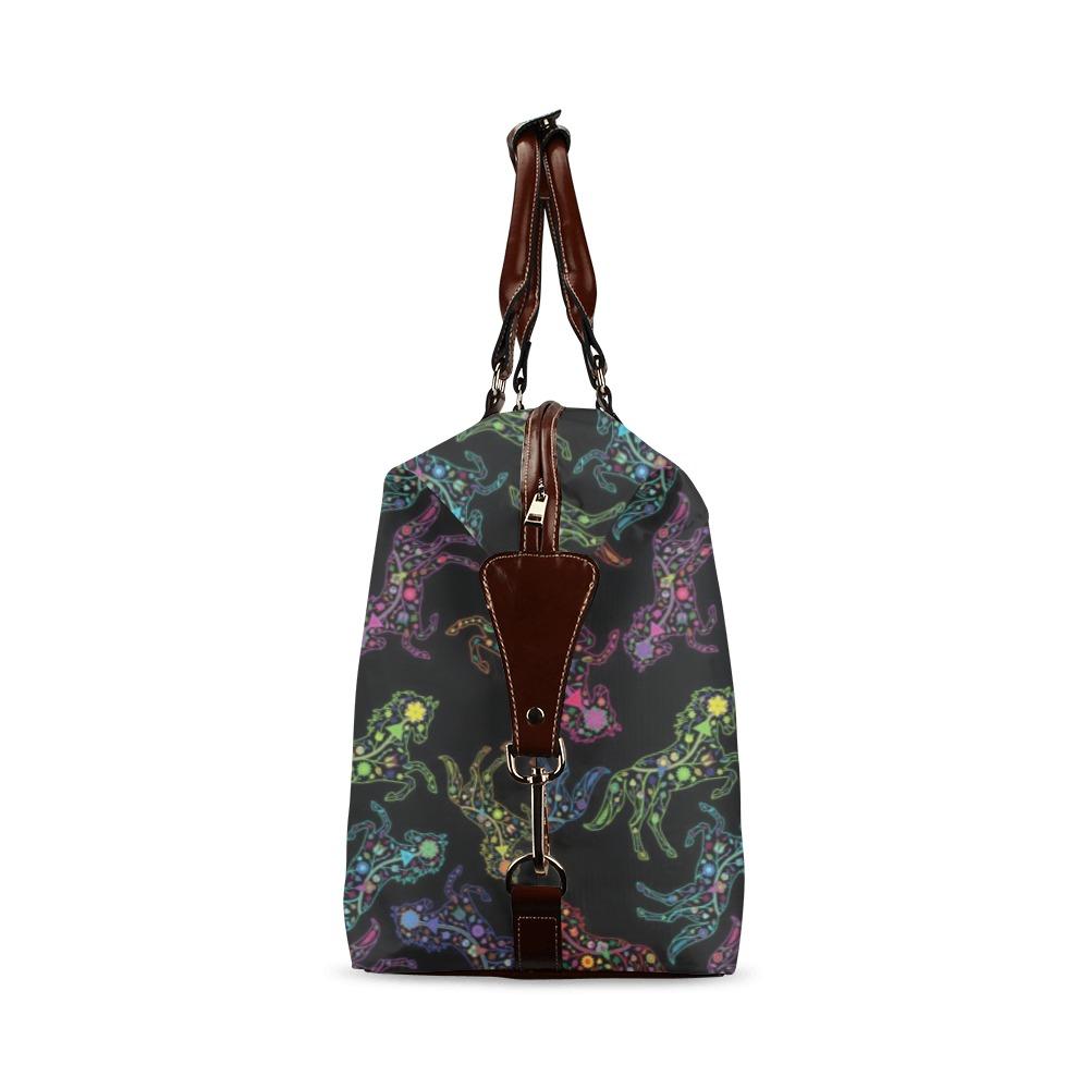 Floral Horse Classic Travel Bag (Model 1643) Remake Classic Travel Bags (1643) e-joyer 