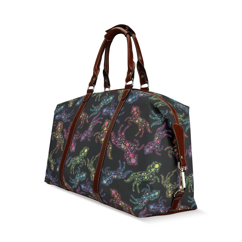 Floral Horse Classic Travel Bag (Model 1643) Remake Classic Travel Bags (1643) e-joyer 