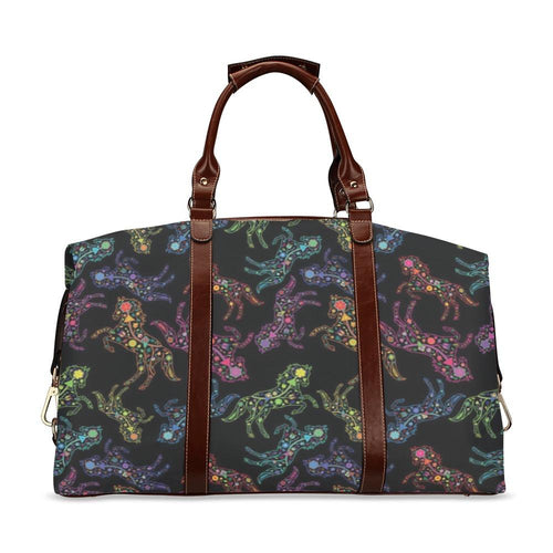 Floral Horse Classic Travel Bag (Model 1643) Remake Classic Travel Bags (1643) e-joyer 