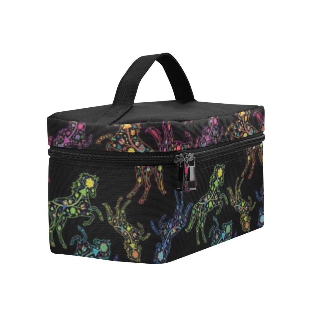 Floral Horse Cosmetic Bag/Large (Model 1658) Cosmetic Bag e-joyer 