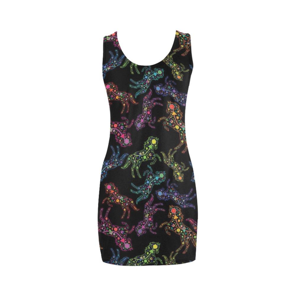 Floral Horse Medea Vest Dress (Model D06) Medea Vest Dress (D06) e-joyer 