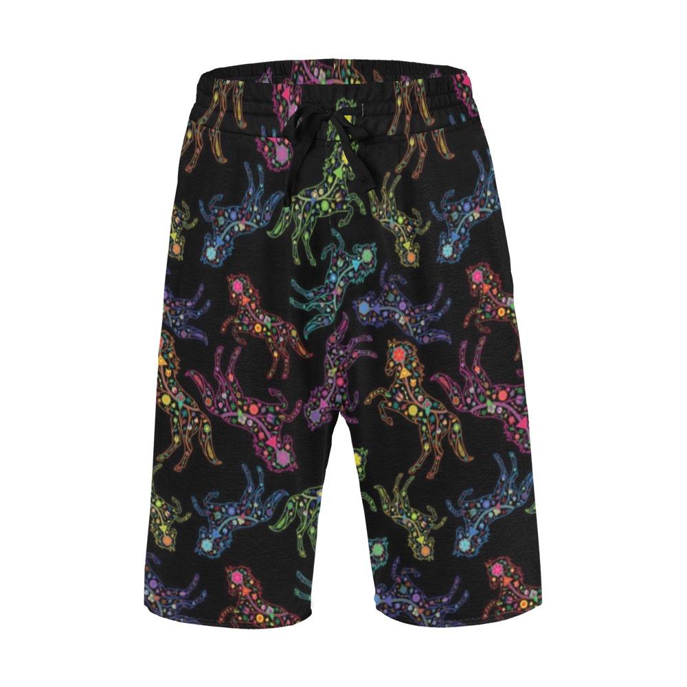 Floral Horse Men's All Over Print Casual Shorts (Model L23) Men's Casual Shorts (L23) e-joyer 