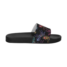 Load image into Gallery viewer, Floral Horse Men&#39;s Slide Sandals (Model 057) Men&#39;s Slide Sandals (057) e-joyer 
